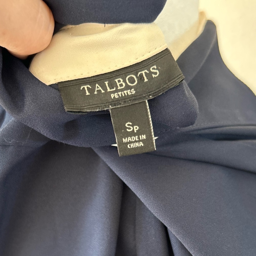 Talbots Color Block Button Down Top - image 5